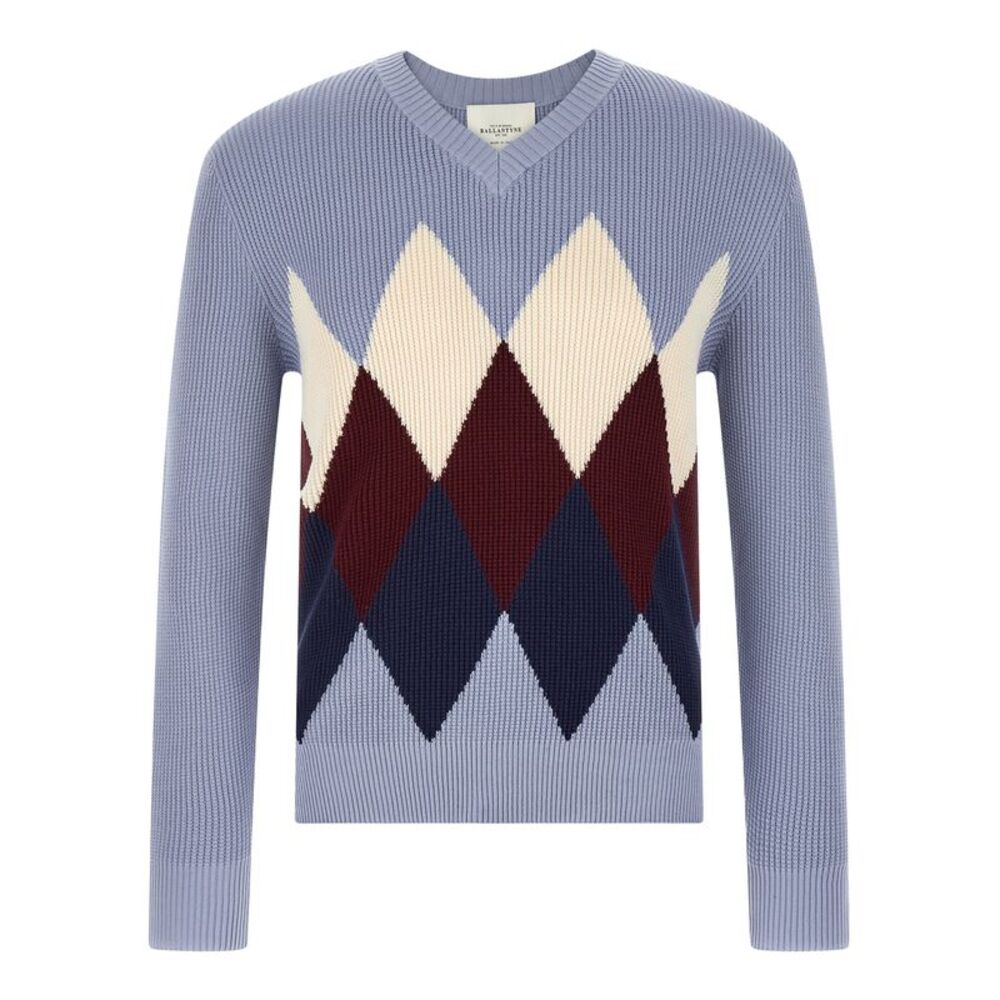 Ballantyne Blue Cotton Men's Cardigan